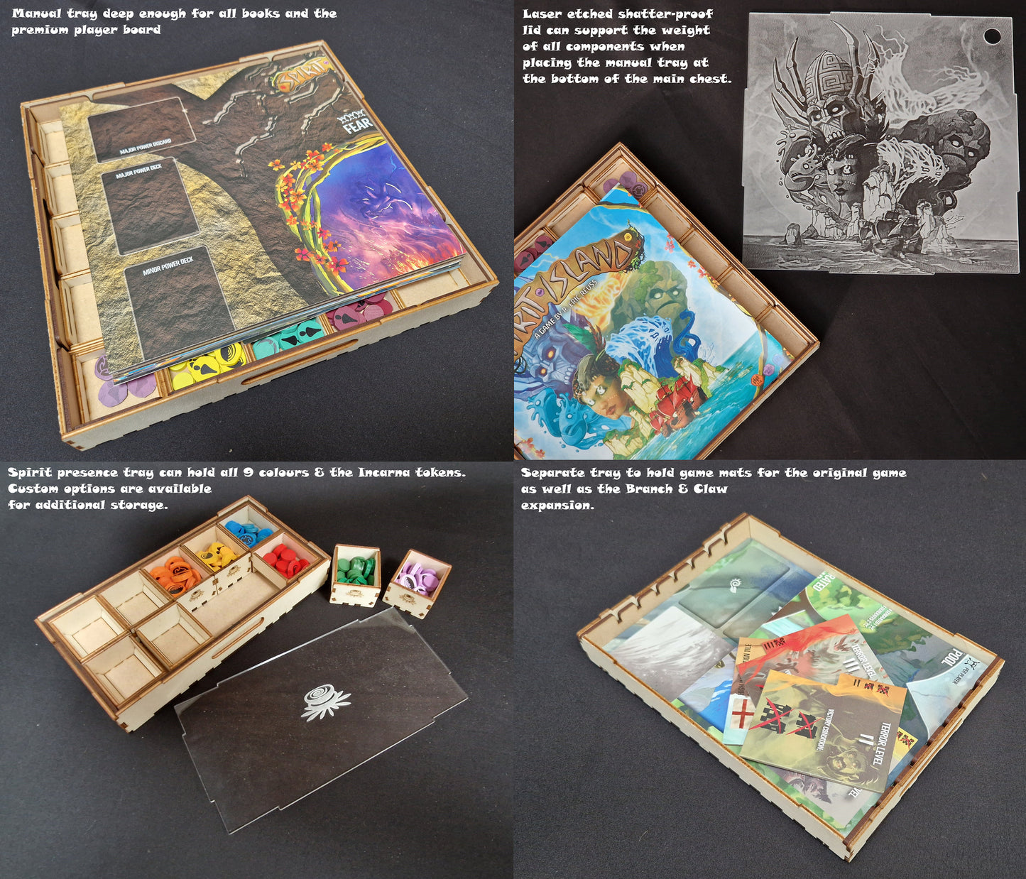 Spirit Island "Future Resilient" Storage Chest. Holds every expansion with enough space for more!