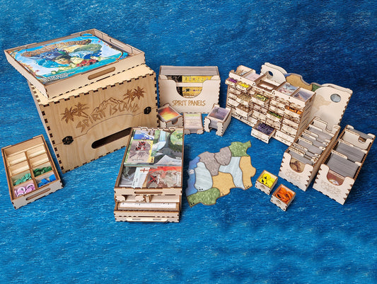 Spirit Island "Future Resilient" Storage Chest.   Holds every expansion with enough space for more!